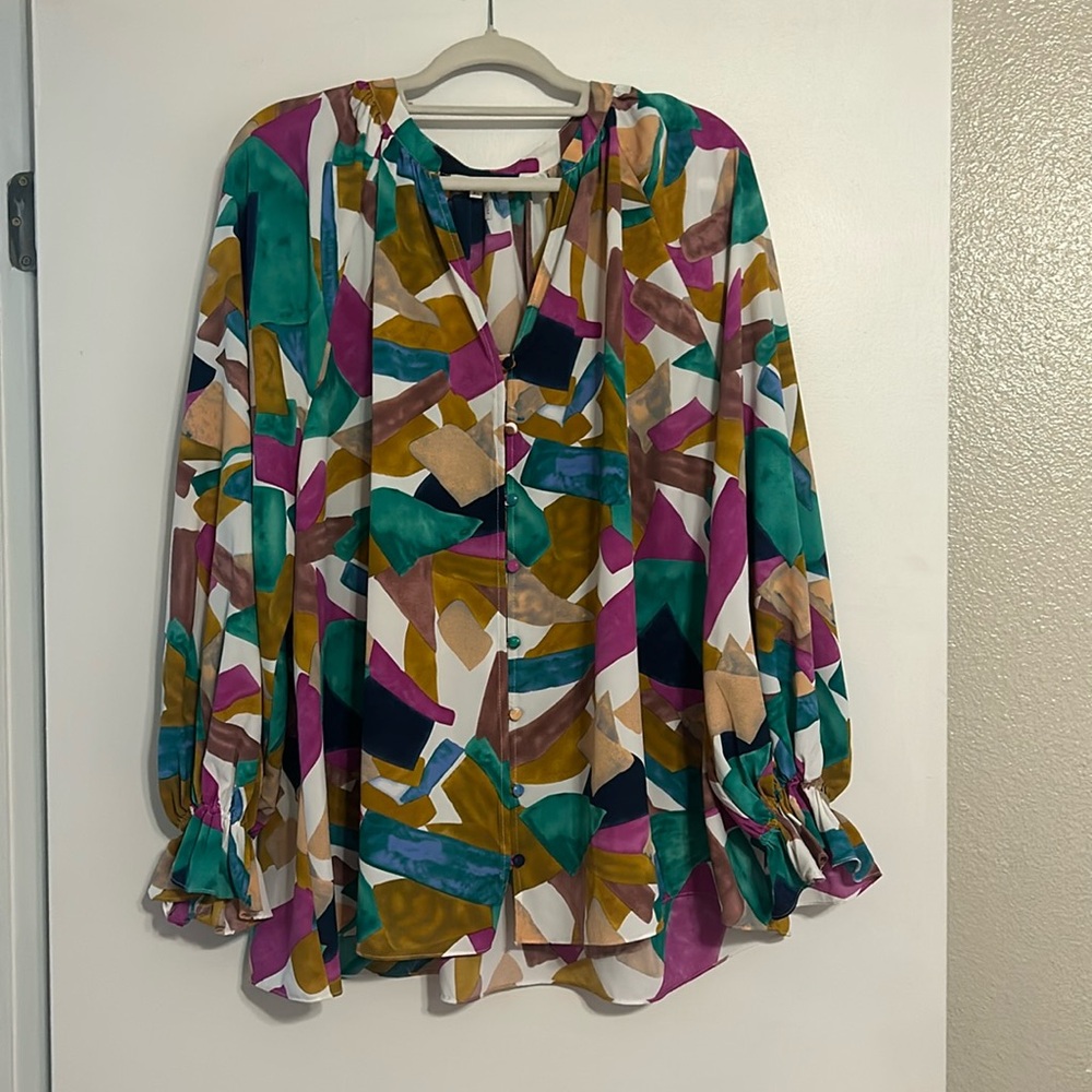 Bright Long Sleeve Entro Blouse size XL